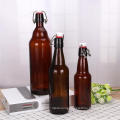 Best Selling Amber Glass Beer Bottle with Swing Metal Lid